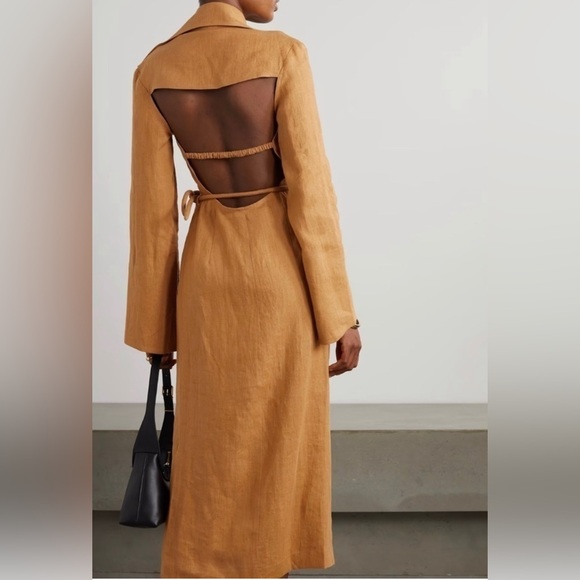 Nanushka Dresses & Skirts - Nanushka  Farah Open-back  Wrap Midi Dress size M